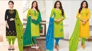 'Parrot Green Colour Combination For Punjabi Suit||Colour Combination Idea By FashionWorld'