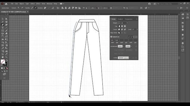 'Tutorial | Drawing Technical Flats - Pants Design with Adobe Illustrator'