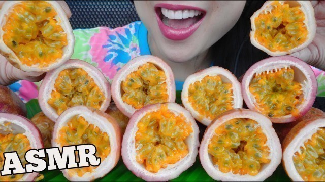 'ASMR EATING PASSION FRUIT (SATISFYING CRUNCHY EATING SOUNDS) SOFT WHISPERS | SAS-ASMR'