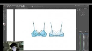 'Lingerie Design on Illustrator: Stitches - Fashion Contour'