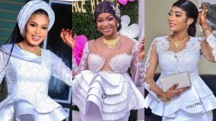 '2022 Most Sophisticated All White Asoebi Lace For Nigerian Women/Traditional Wedding.'