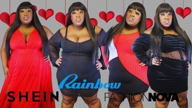 'DATE NIGHT | VALENTINE\'S DAY | PLUS SIZE | SHEIN | FASHION NOVA | RAINBOW CURVE HAUL | 2022'