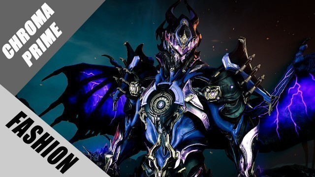 'Warframe | Fashion Frame | Chroma Prime : Dark Flame Dragon'