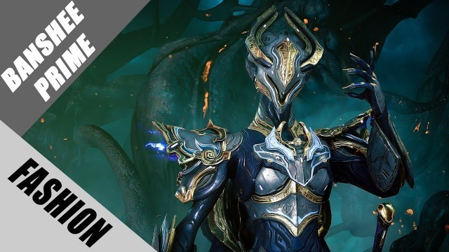 'Warframe | Fashion Frame | Banshee Prime : Lunar Eclipse Baroness'