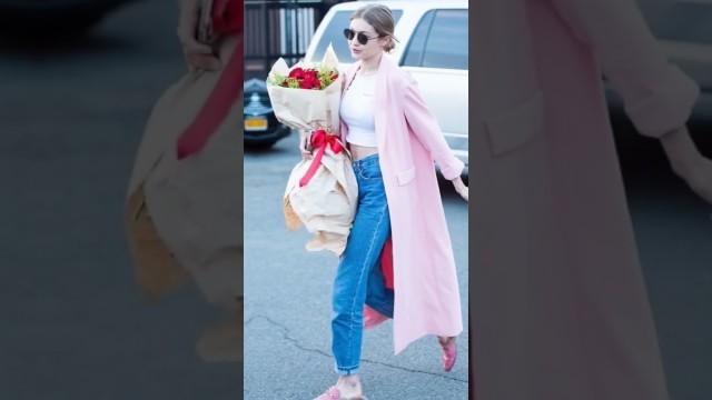 'gigi hadid in pink 