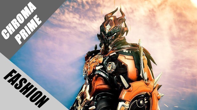 'Warframe | Fashion Frame | Chroma Prime : Solar Flare Dragon Knight'