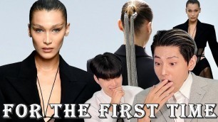 'Koreans React To Bella Hadid Runway evolution for the first time'