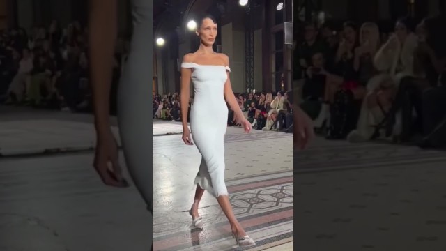 'Bella Hadid wore a “Spray Draped” dress at the Coperni Spring 2023 show!'