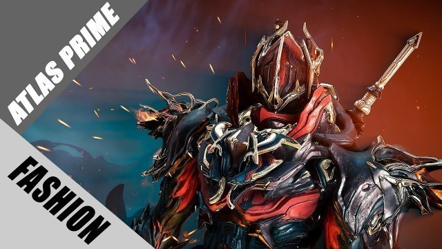 'Warframe | Fashion Frame | Atlas Prime : Solar Eclipse Knight'