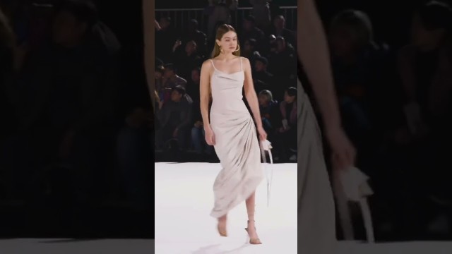 'Gigi Hadid’s iconic hair flip at the Jacquemus fall winter 2020/2021 #GigiHadid #Jacquemus #Shorts'