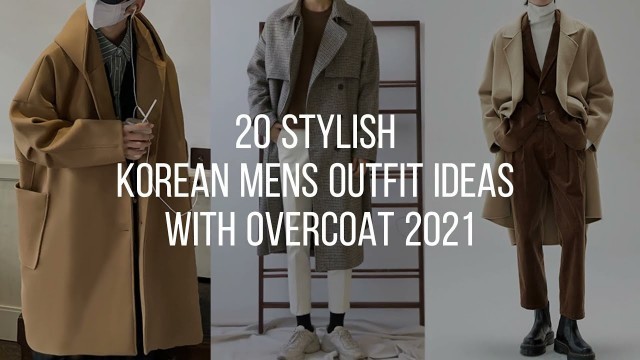 '20 Stylish Korean Mens Outfit Ideas with Overcoat'