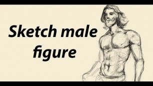 'How to draw male figure #sketchman #drawing'