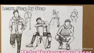 'Draw Male Fashion Photography Poses | Figure Drawing Tutorial | #figuredrawing #draw'