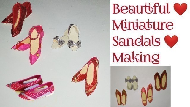 'Dollhouse Miniature sandals and slippers//4 pairs of Fashion SLIPPERs//Crafts Vine'