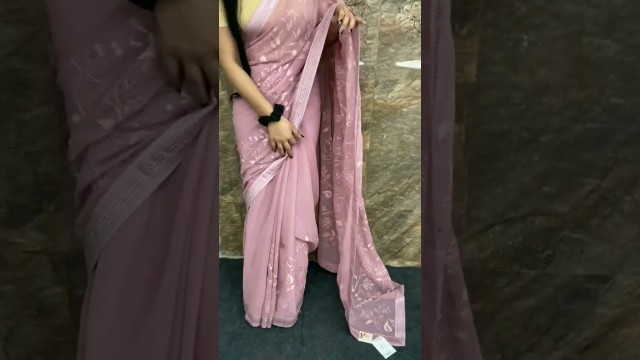 'Simar Chiffon Saree #fashion #sarees #newlook #designersarees #normalsaree #chiffonsaree'