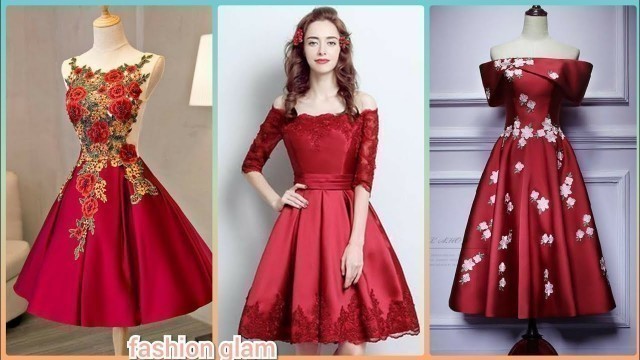 'Lace Applique Silk Satin Short Pleated Red Vine Homecoming Dress/Graduation Dress/Prom Party Dress'