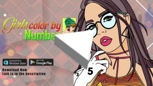 'Girls Paint by Number Drawings - Learn Fashion Coloring Book Pages'