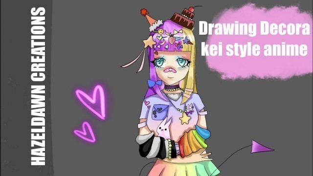 'DRAWING JAPANESE HARAJUKU DECORA KEI STYLE ANIME  I  HAZELDAWN CREATIONS'