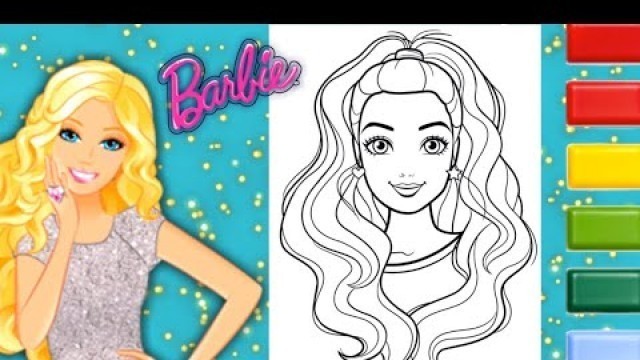 'Barbie Coloring Video #62 | Coloring Barbie Fashion Doll Coloring Pages | Markers & Pencils'