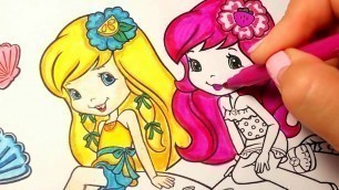 'Strawberry Shortcake And Lemon Meringue Coloring page-Learning Coloring Video For Girls-Art Colours'