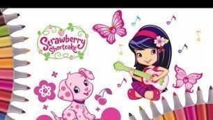 'Cherry Jam and CinnaPup Colouring Pages | Strawberry Shortcake Coloring Book | Speed coloring video'