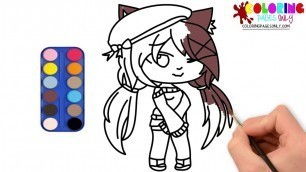 'How to draw and paint Gacha Life coloring pages for kid'