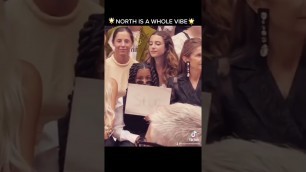 'North West Held Up Iconic \"Stop\" Sign at Jean Paul Gaultier Fashion Show #kimkardashian #kanyewest'