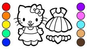 'Belajar Menggambar dan Mewarnai Hello Kitty Fashion Coloring Pages'