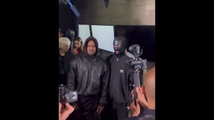 'Kanye West at the Balenciaga fashion show at the #NYSE'