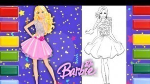 'Barbie Coloring Video #47 | Coloring Barbie Fashion Doll coloring page 