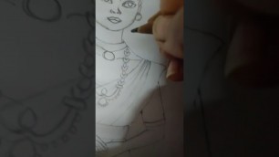 'how to draw fashion sketches for beginners/ sari'