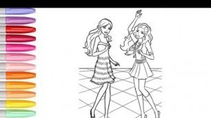 'Coloring Barbie And Friends Coloring Book Pages Color Barbie Fashion Coloring Page For Kids Videos'