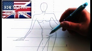 '❤ How to draw FASHION FIGURES sketches for BEGINNERS ( lesson 1 )❤'