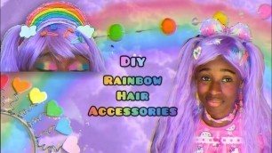 'DIY kawaii  hair accessories. Rainbow headband + more fairy kei decora fashion | Snohwflake'
