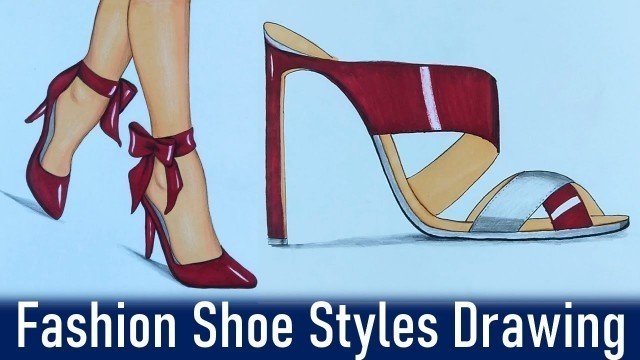 'How to draw High-Heeled Shoe Every Girl Should Have / New Shoes Styles & Design'