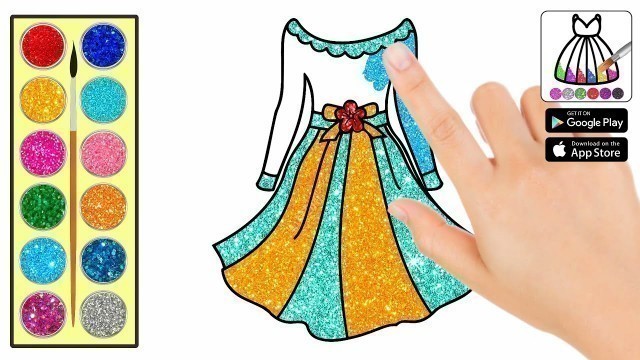 'Glitter Fashion Coloring Book - Dress coloring'