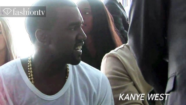 'Kanye West Front Row at Christopher Kane - London Fashion Week Spring 2012 LFW | FashionTV - FTV'