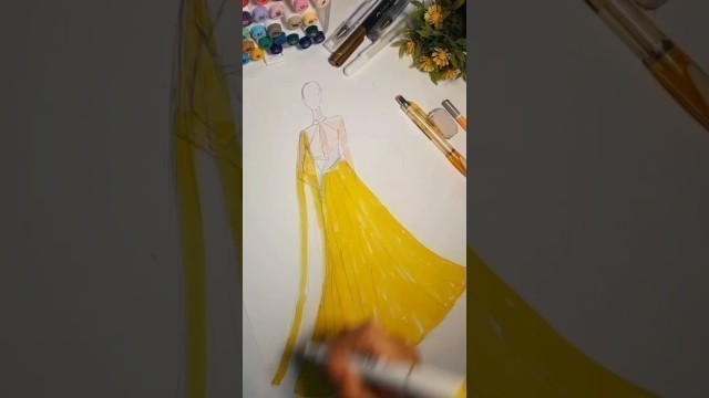 'How to draw a fashion sketch step by step for beginners | #copicmakers #shorts #ytshorts'