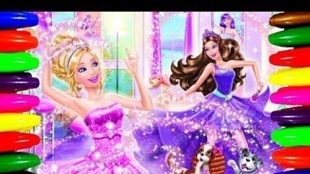 'Coloring Pages BARBIE Princess Fashion Videos For Children I Learning Colors I Lucky Colors'