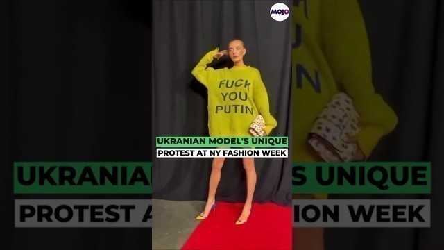 'Ukrainian Model\'s Bizarre Protest Against Vladimir Putin At NY Fashion Week #shorts #viral'