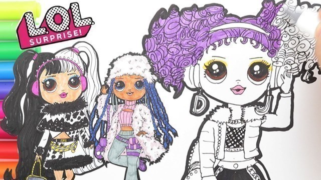 'Coloring LOL Surprise Big Sisters Winter Disco Coloring Pages|How to draw LOL Big Sisters'