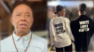 '\"I\'m DISTURBED\" Russell Simmons REACTS To Kanye West Wearing White Lives Matter Shirt In Paris'