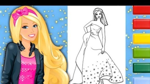 'Barbie Coloring Video #14 | Barbie Fashion Doll Coloring Page'