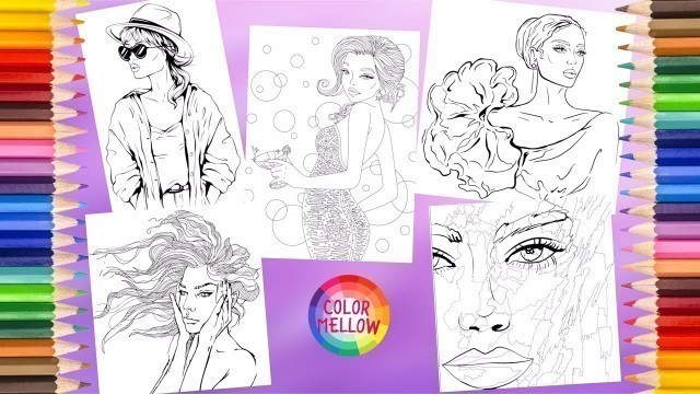 'Adult Coloring Pages - Coloring Fashion & Art People - Oddly Satisfying Videos'