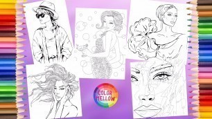 'Adult Coloring Pages - Coloring Fashion & Art People - Oddly Satisfying Videos'