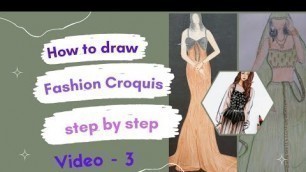 'Basic Croquis (Flesh Figure) -part 2 | How to draw  Fashion Crouis for Beginners | Day  3'