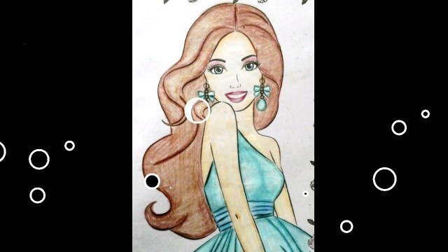 'Barbie Coloring Video #38 | Barbie fashion doll coloring pages | Princess Barbie coloring page'