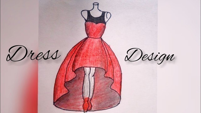 'how to draw a beautiful dress design for beginners step by step fashion illustration for drawing 