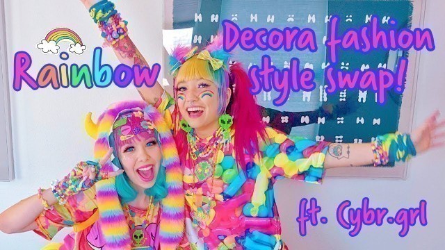 'Trying Rainbow Decora Fashion! Style Swap with cybr.grl'