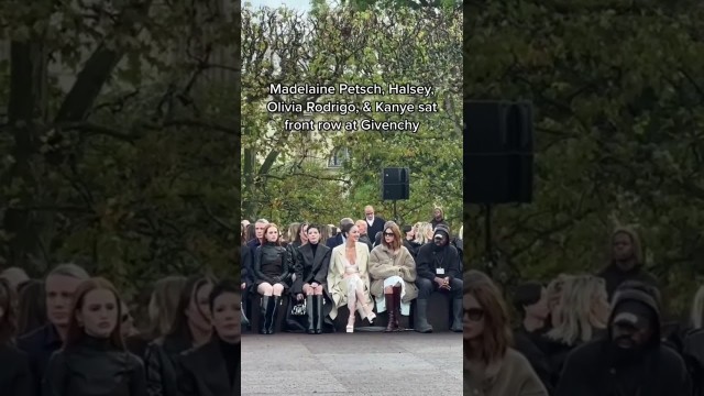 'Olivia Rodrigo, Kanye West, Halsey, and Madeline Petsch front row at the Paris Givenchy show￼'